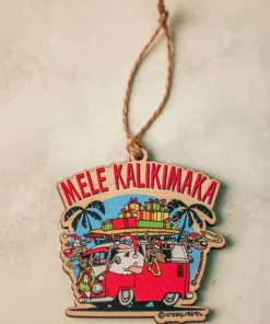 Volkswagen Surf Bus Santa - Maplewood Ornament