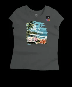 Volkswagen Van Blue Tropics - Graphite Short Sleeve Pima T-Shirt