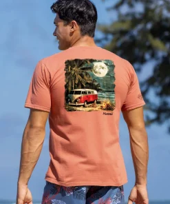 Volkswagen Van Campfire - Chile Dyed Short Sleeve Crewneck T-Shirt