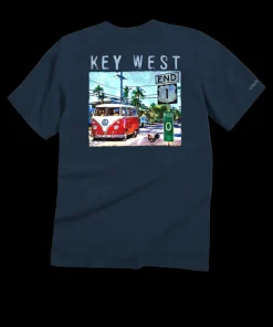 Volkswagen Van Mile 0 - Navy Short Sleeve Crewneck T-Shirt