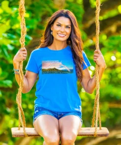 Waikiki Rainbow - Blue Hawaii Dyed Short Sleeve Crewneck T-Shirt