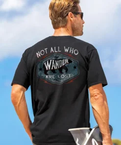 Wander - Black Short Sleeve Crewneck T-Shirt