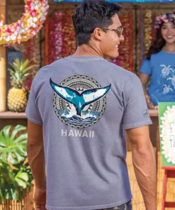Whale Tail Circle - Crater Dyed® Short Sleeve Crewneck T-Shirt