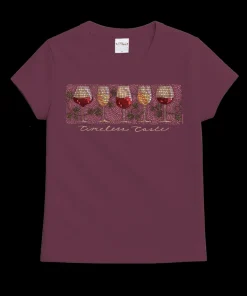 Wine Glass Mosaic - Wine Dyed Short Sleeve Crewneck T-Shirt