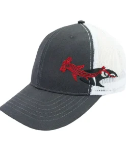 Woodcut Shark - Charcoal Trucker Hat