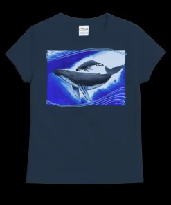 Wyland® Humpbacks - Navy Short Sleeve Crewneck T-Shirt