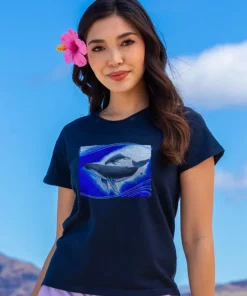 Wyland® Humpbacks - Navy Short Sleeve Crewneck T-Shirt