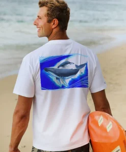 Wyland® Humpbacks - White Short Sleeve Crewneck T-Shirt