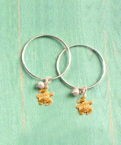 Wyland® Ocean Treasures Sea Turtle - Hoop Earrings