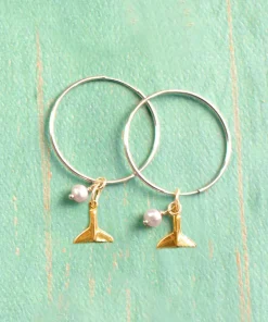 Wyland® Ocean Treasures Whale Tail - Hoop Earrings