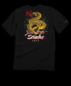 Year Of The Snake 2025 - Black Short Sleeve Crewneck T-Shirt